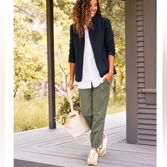 Frank & Eileen Foxrock Utility Jogger Pant in Army Sz 4 Sporty Casual Minimalist